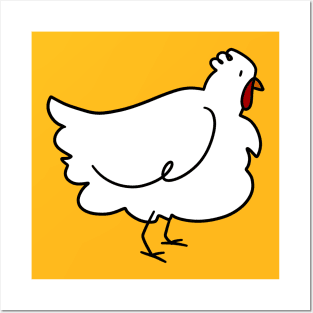 White Chicken Posters and Art